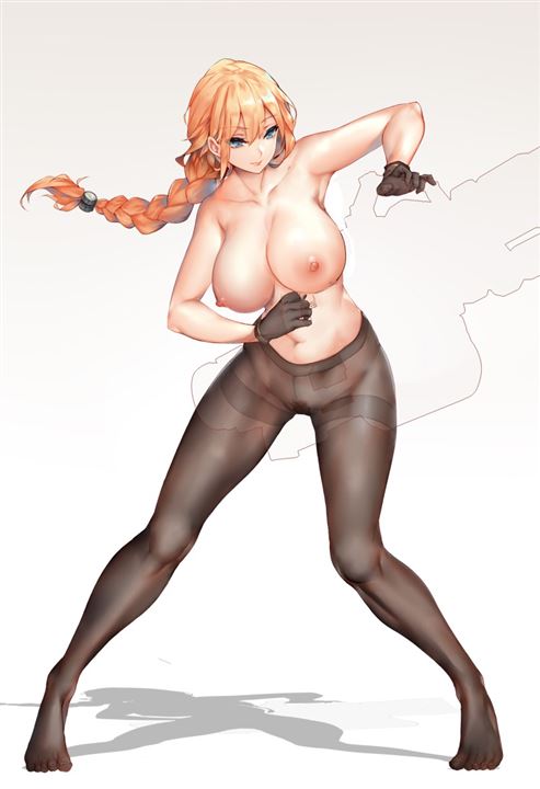 Dh7jk4G7 - 【裸＋武器】裸でなぜか武器を持つ女の子の二次元エロ画像＆イラスト Part02