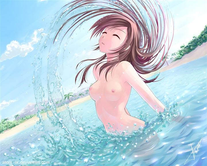 DHZIRBgv - 【ヌーディストビーチ】みんな裸姿で楽しんでる女の子の二次元エロ画像＆イラスト Part01