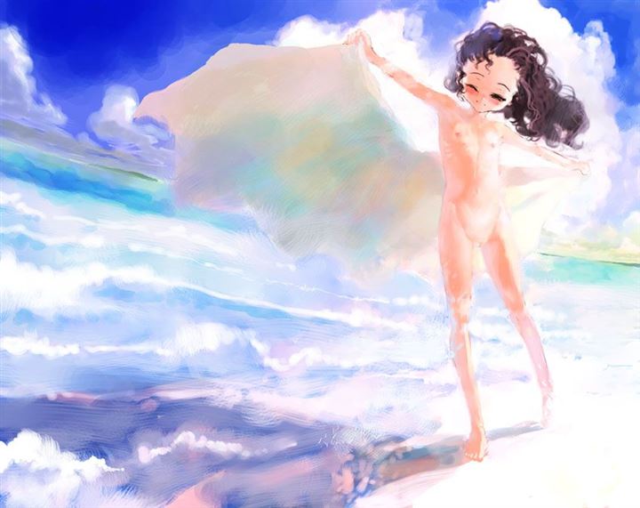 RAyQKTUS - 【ヌーディストビーチ】みんな裸姿で楽しんでる女の子の二次元エロ画像＆イラスト Part03