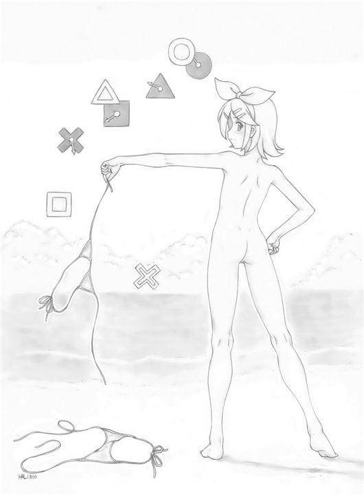 X4KiEFCc - 【ヌーディストビーチ】みんな裸姿で楽しんでる女の子の二次元エロ画像＆イラスト Part03