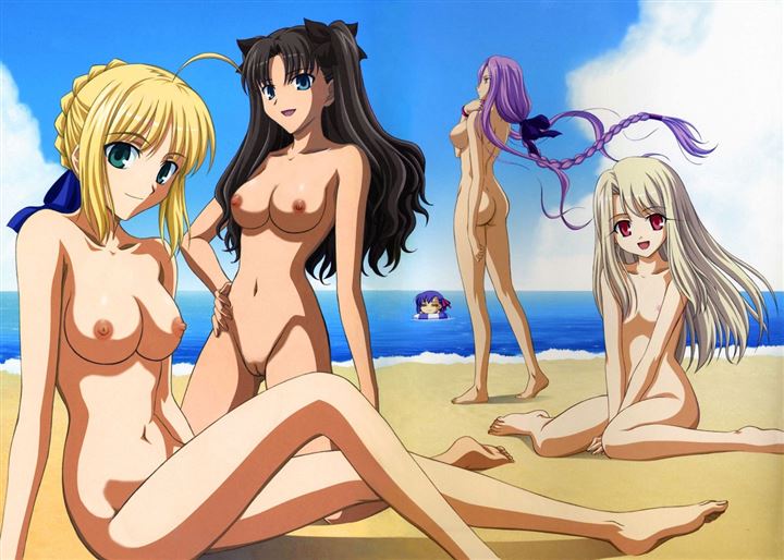 oTKcxFST - 【ヌーディストビーチ】みんな裸姿で楽しんでる女の子の二次元エロ画像＆イラスト Part04