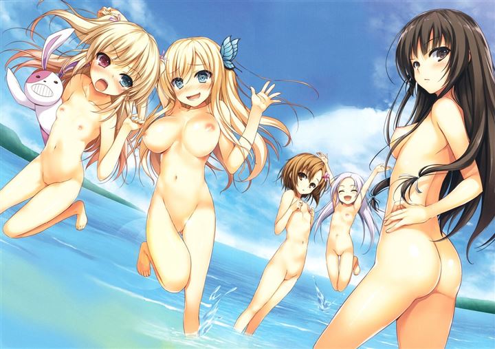 slAEkKGS - 【ヌーディストビーチ】みんな裸姿で楽しんでる女の子の二次元エロ画像＆イラスト Part04