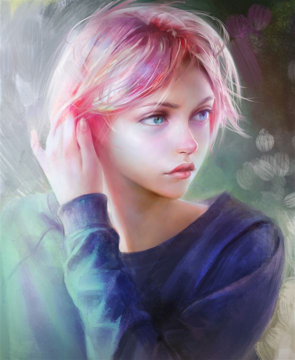 vetzkwlG - 【ピンク髪】女の子らしいピンク色の髪色少女の二次元エロ画像＆イラスト Part33