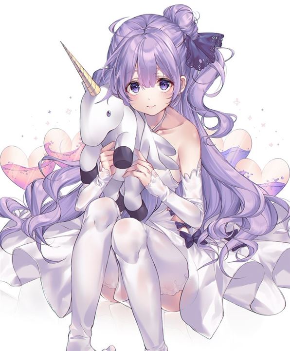 iBUiEbG5 - 【紫髪】ちょっとミステリアスな紫色の髪の女の子の二次元エロ画像＆イラスト Part19