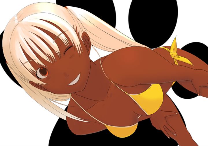 WDIySQdP - 【日焼け】褐色肌が魅力的な女の子の二次元エロ画像＆イラスト Part57
