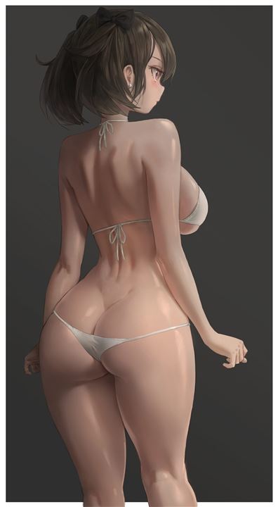 71jZ1kWe - 【背中】綺麗な背中が魅力的な女の子の二次元エロ画像＆イラスト Part03